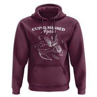 Funny Anti Valentine Hoodie Cupid Missed Again - Wonder Print Shop