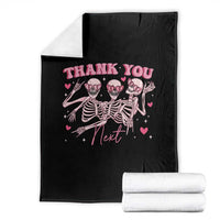 Funny Skeleton Anti Valentines Throw Blanket - Wonder Print Shop