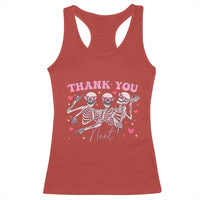 Funny Skeleton Anti Valentines Racerback Tank Top - Wonder Print Shop