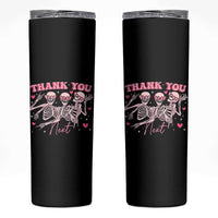 Funny Skeleton Anti Valentines Skinny Tumbler - Wonder Print Shop