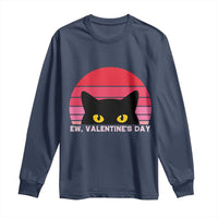 Funny Black Cat Anti Valentine Meme Long Sleeve Shirt - Wonder Print Shop
