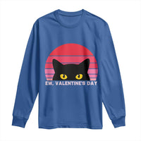 Funny Black Cat Anti Valentine Meme Long Sleeve Shirt - Wonder Print Shop