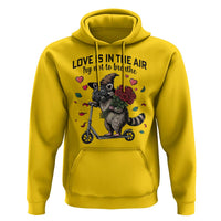 Funny Raccoon Scooter Anti Valentine Hoodie Love Is In The Air Try Not To Breathe - Wonder Print Shop