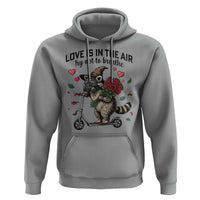 Funny Raccoon Scooter Anti Valentine Hoodie Love Is In The Air Try Not To Breathe - Wonder Print Shop