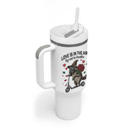 Funny Raccoon Scooter Anti Valentine Tumbler With Handle Love Is In The Air Try Not To Breathe - Wonder Print Shop