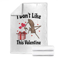 Marcus The Worm Meme Throw Blanket I Do Not Like This Valentine - Wonder Print Shop