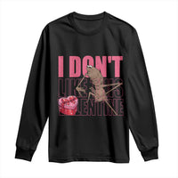 Marcus The Worm Funny Valentine Meme Long Sleeve Shirt I Don't Like This Valentine
