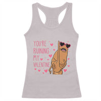Marcus The Worm Meme Racerback Tank Top Funny Anti Valentines Day - Wonder Print Shop