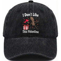 Marcus The Worm Meme Washed Cotton Baseball Cap Funny Anti Valentines Day Sarcastic