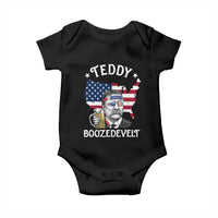 Teddy Boozedevelt Theodore Roosevelt Baby Onesie 4th Of July American Flag