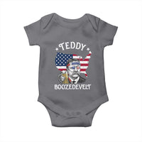 Teddy Boozedevelt Theodore Roosevelt Baby Onesie 4th Of July American Flag
