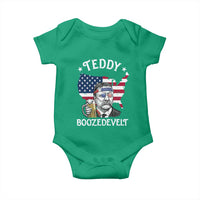Teddy Boozedevelt Theodore Roosevelt Baby Onesie 4th Of July American Flag