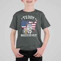 Teddy Boozedevelt Theodore Roosevelt T Shirt For Kid 4th Of July American Flag