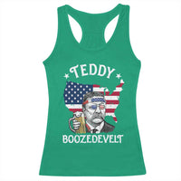 Teddy Boozedevelt Theodore Roosevelt Racerback Tank Top 4th Of July American Flag