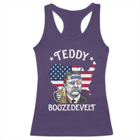 Teddy Boozedevelt Theodore Roosevelt Racerback Tank Top 4th Of July American Flag