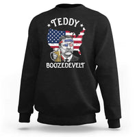 Teddy Boozedevelt Theodore Roosevelt Sweatshirt 4th Of July American Flag