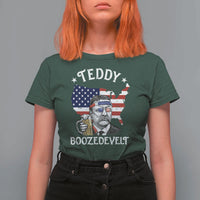 Teddy Boozedevelt Theodore Roosevelt T Shirt For Women 4th Of July American Flag