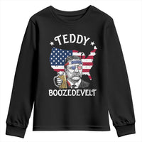 Teddy Boozedevelt Theodore Roosevelt Youth Sweatshirt 4th Of July American Flag