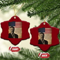 Theodore Roosevelt Quote Ceramic Ornament American President History