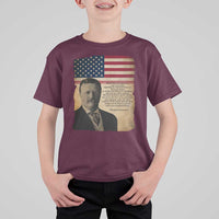 Theodore Roosevelt Quote T Shirt For Kid American President History