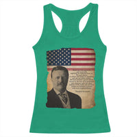 Theodore Roosevelt Quote Racerback Tank Top American President History