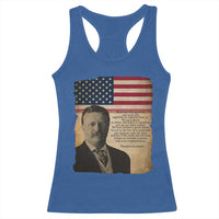 Theodore Roosevelt Quote Racerback Tank Top American President History
