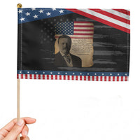 Theodore Roosevelt Quote Patriotic Handheld Flag American President History