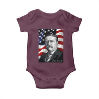Theodore Roosevelt Patriotic American Flag President Baby Onesie