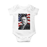 Theodore Roosevelt Patriotic American Flag President Baby Onesie