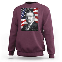 Theodore Roosevelt Patriotic American Flag President Sweatshirt