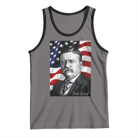 Theodore Roosevelt Patriotic American Flag President Tank Top