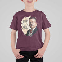 Theodore Roosevelt Quote T Shirt For Kid American History Presidents Day