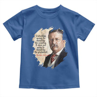 Theodore Roosevelt Quote Toddler T Shirt American History Presidents Day
