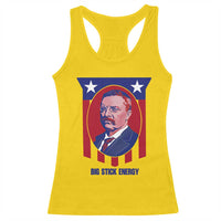 Theodore Roosevelt Patriotic American Flag Racerback Tank Top Big Stick Energy President