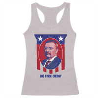 Theodore Roosevelt Patriotic American Flag Racerback Tank Top Big Stick Energy President