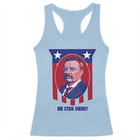 Theodore Roosevelt Patriotic American Flag Racerback Tank Top Big Stick Energy President