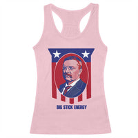 Theodore Roosevelt Patriotic American Flag Racerback Tank Top Big Stick Energy President