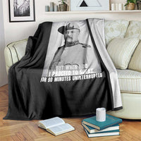 Theodore Roosevelt Quote Throw Blanket I Don't Always Get Shot But When I Do