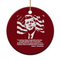 Theodore Roosevelt Quote Ceramic Ornament Patriotic American Flag Presidents Day