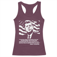 Theodore Roosevelt Quote Racerback Tank Top Patriotic American Flag Presidents Day
