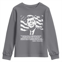 Theodore Roosevelt Quote Youth Sweatshirt Patriotic American Flag Presidents Day