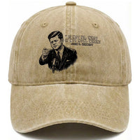 John F. Kennedy President Quote Washed Cotton Baseball Cap If Not Us Who If Not Now When
