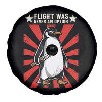 Flight was Never an Option Spare Tire Cover Funny Penguin Knife Sarcastic