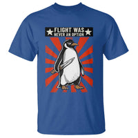 Flight was Never an Option T Shirt Funny Penguin Knife Sarcastic