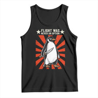 Flight was Never an Option Tank Top Funny Penguin Knife Sarcastic