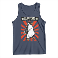 Flight was Never an Option Tank Top Funny Penguin Knife Sarcastic