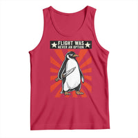 Flight was Never an Option Tank Top Funny Penguin Knife Sarcastic