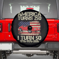 America Turns 250 I Turn 50 1976 50th Birthday Spare Tire Cover Sports Car Retro Americana