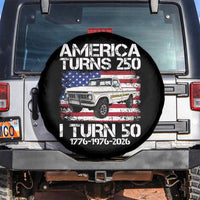 America Turns 250 I Turn 50 1976 50th Birthday Spare Tire Cover Vintage Classic Original American Old Pickup Truck