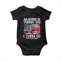 America Turns 250 I Turn 50 1976 50th Birthday Baby Onesie Vintage Classic Original American Old Pickup Truck